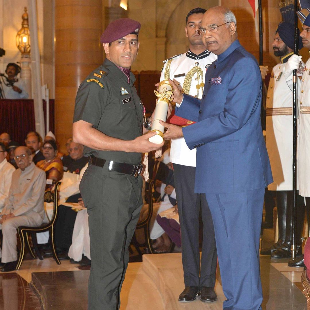 ms dhoni Padma bushan award